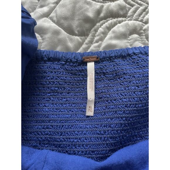 Free People Ashley Cropped Tank OB1716216 Mazarine Blue Motif Women's Xl - Picture 9 of 10